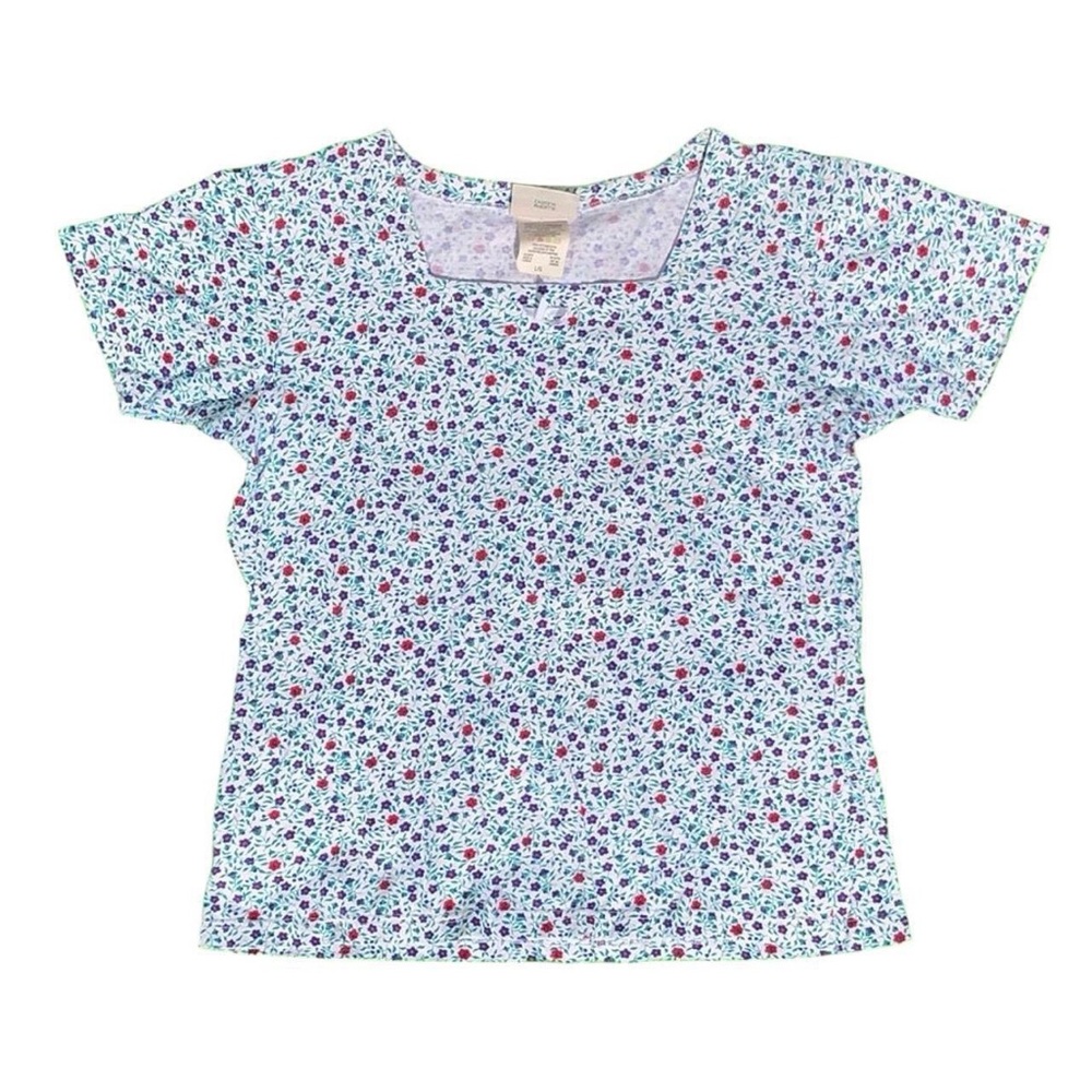 Floral Square Neck Top